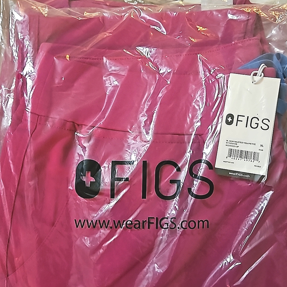 FIGS Pink Raspberry 💗 Petite XL High-waisted YOLA Scrub Pants